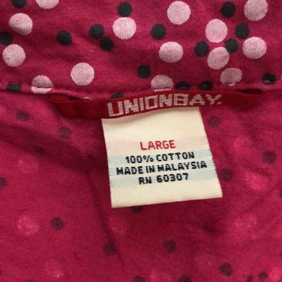 Polka Dot Collared V-Neck Tee - Picture 2 of 8